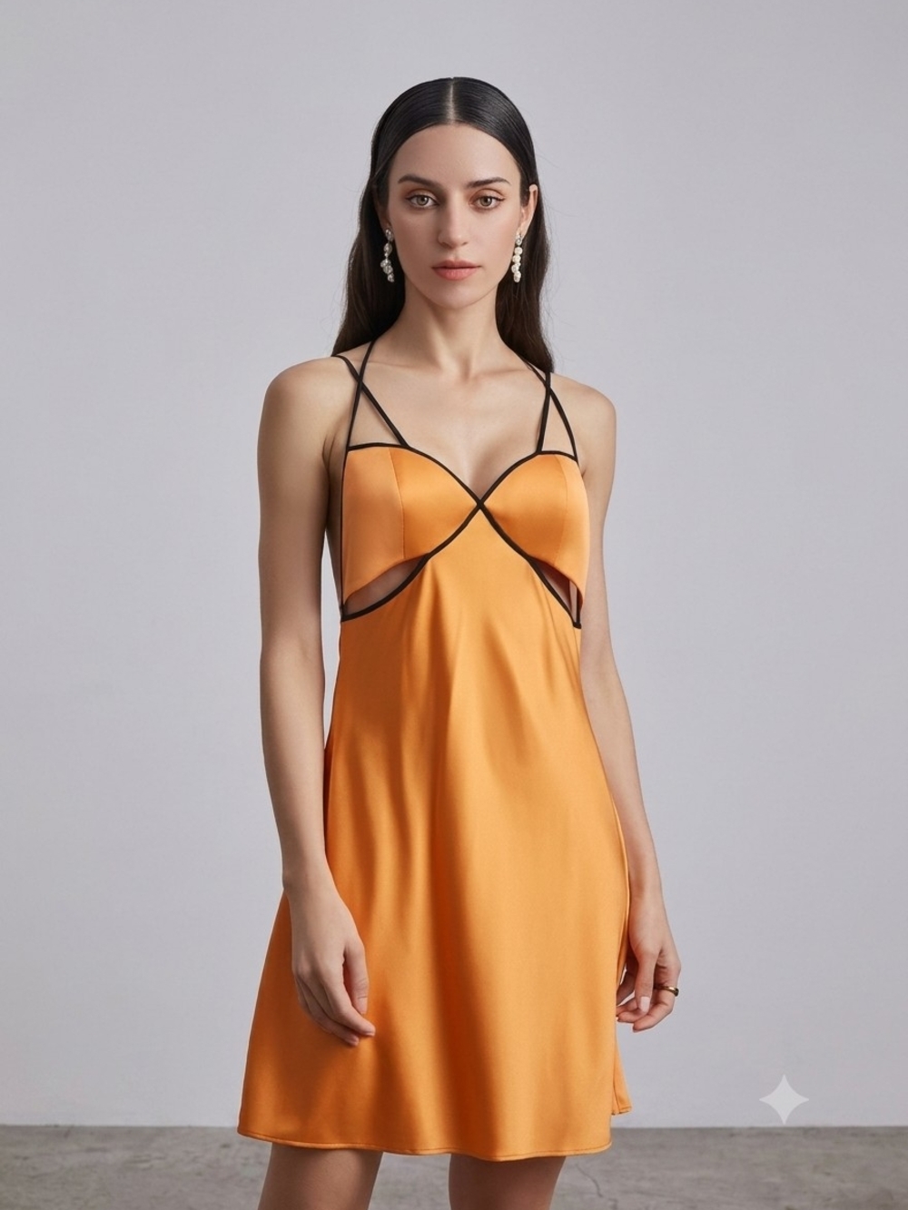 NWT Silk Maison Cutout Slip Dress